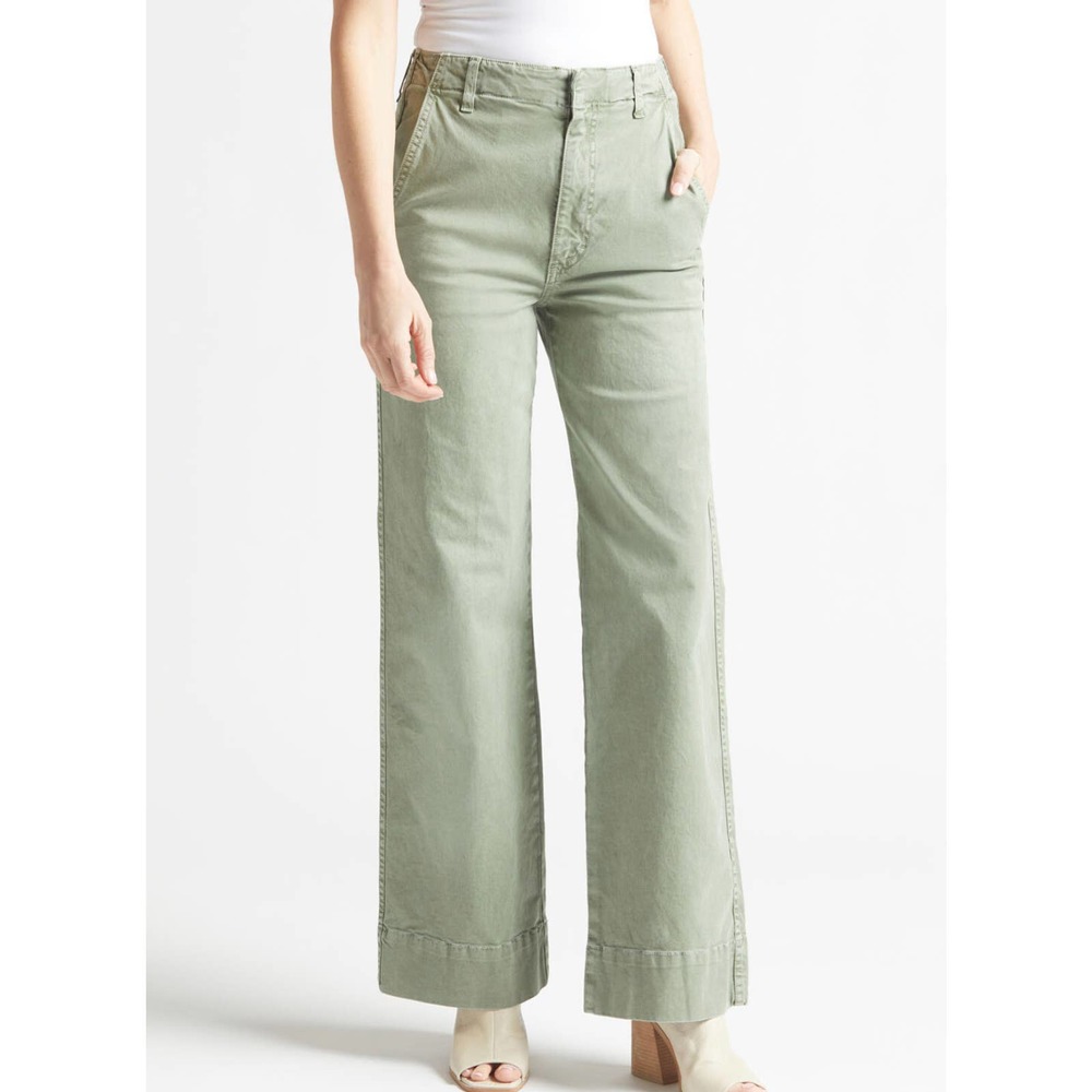 Amo Claudette Wide Leg Pant in KHAKI 28